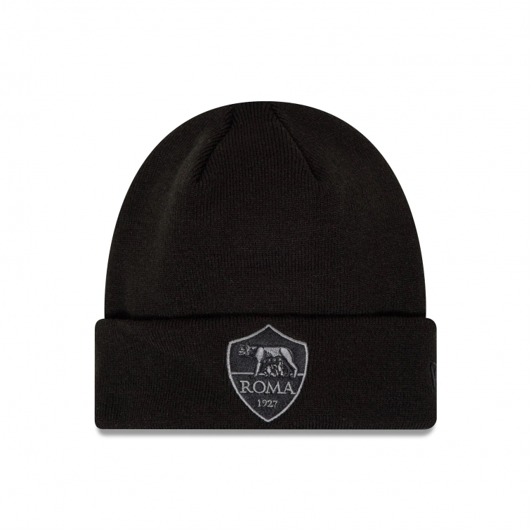 AS ROMA BLACK BEANIE NEW ERA