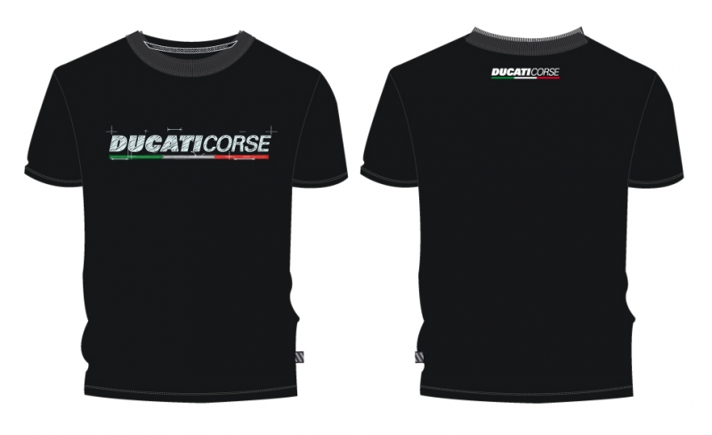 DUCATI HORIZONTAL BLACK T-SHIRT