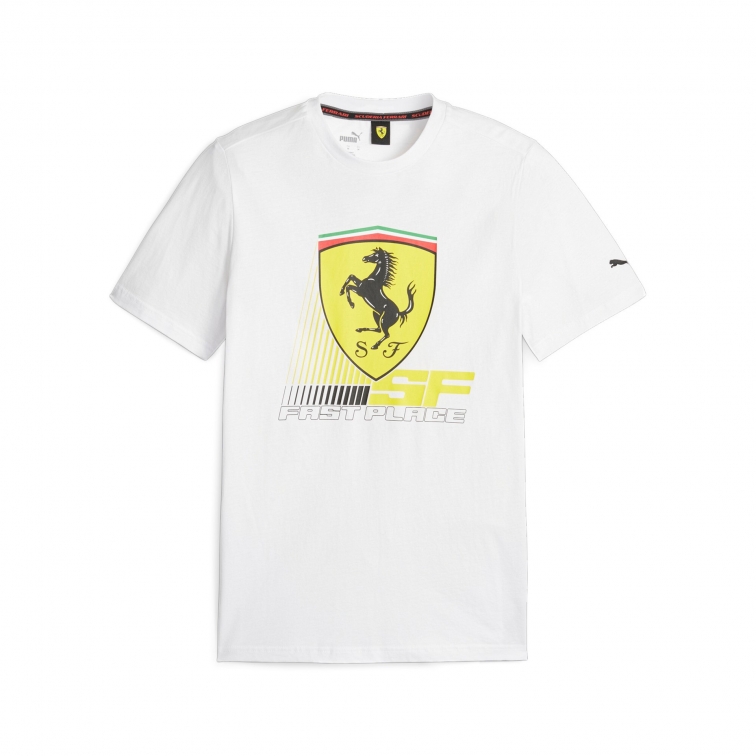 FERRARI LOGO SF WHITE T-SHIRT 2023