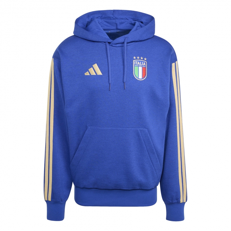 ITALIA FIGC FELPA CAPPUCCIO AZZURRA FLEECE 2025-27