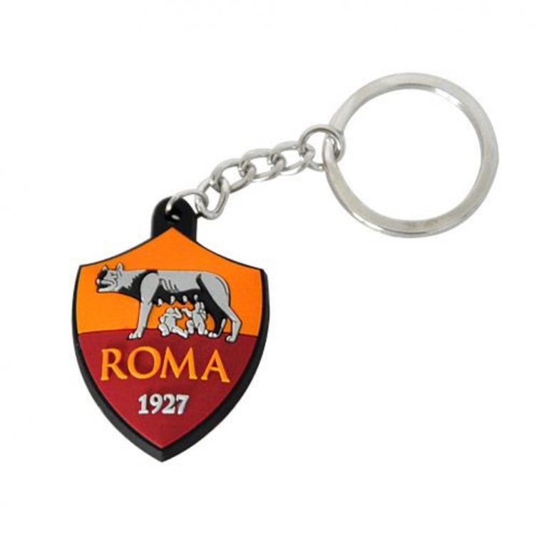 AS ROMA LOGO RUBBER KEYCHAIN