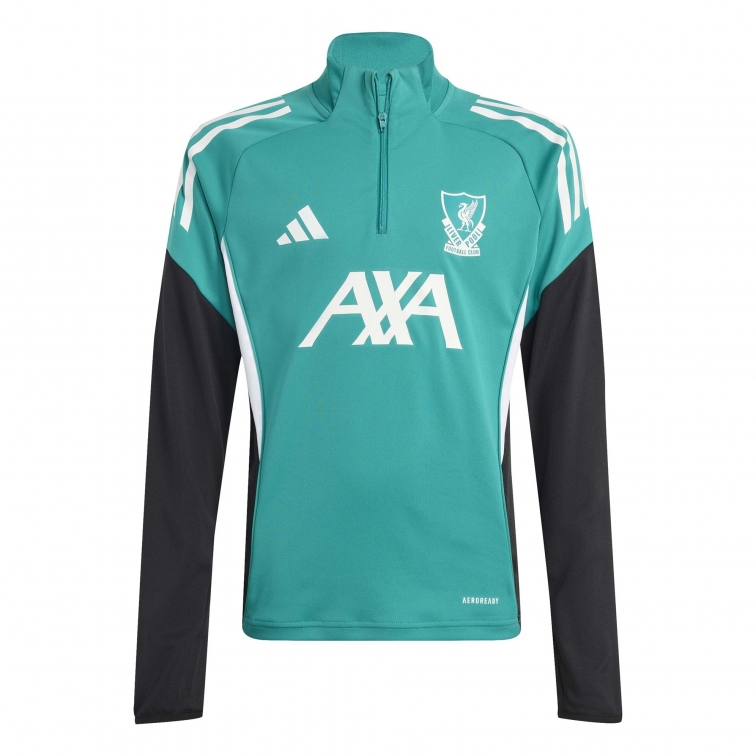 LIVERPOOL FELPA ALLENAMENTO BAMBINO VERDE 2025-26