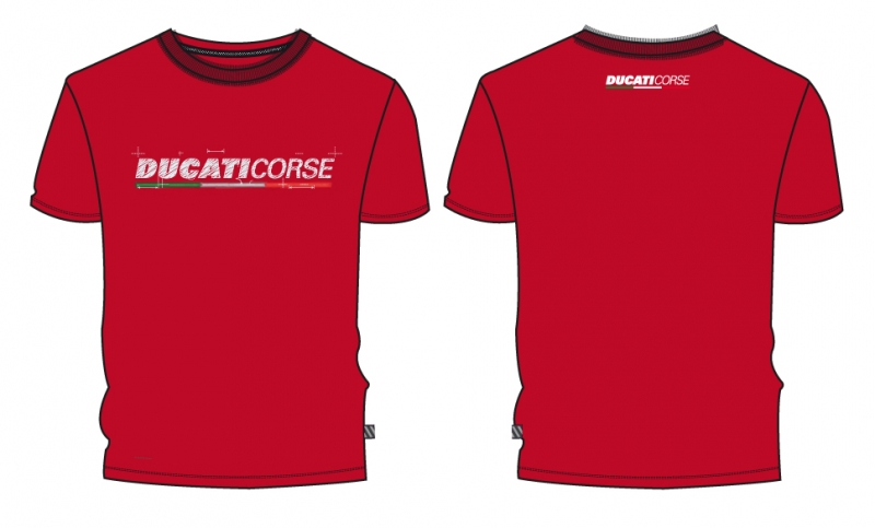 DUCATI T-SHIRT ROSSA ORIZZONTALE