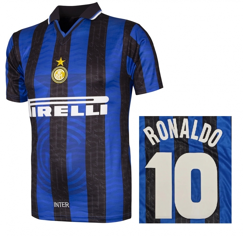 FC INTER MAGLIA RONALDO RETRO VINTAGE HOME 1997-98