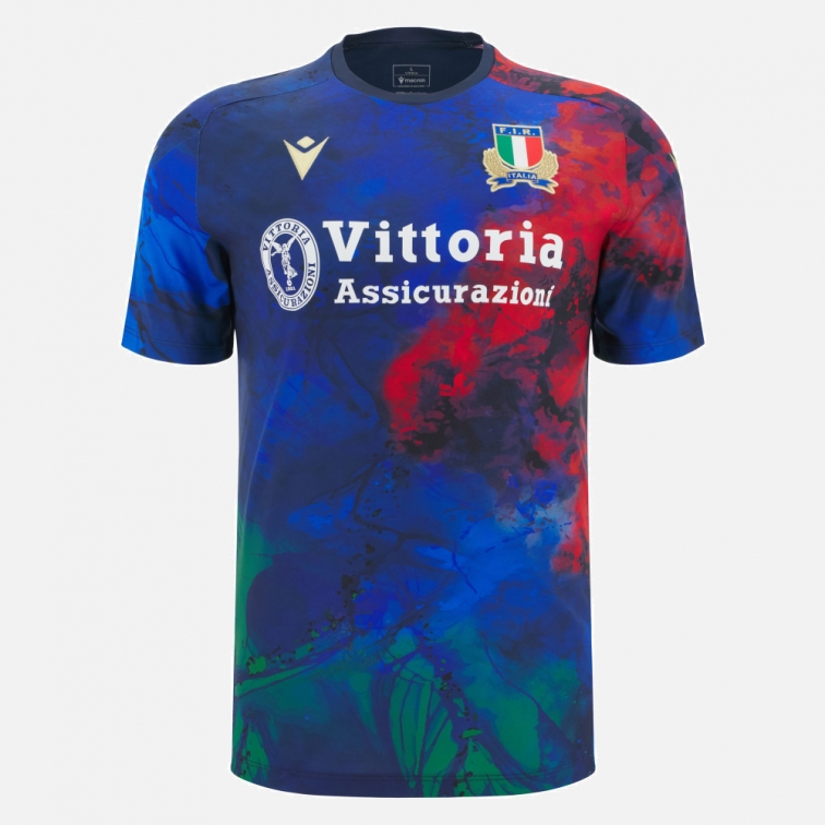 ITALIA RUGBY FIR TRAINING NAVY SHIRT 2025-26