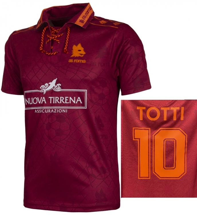 AS ROMA TOTTI RETRO VINTAGE SHIRT 1994-95