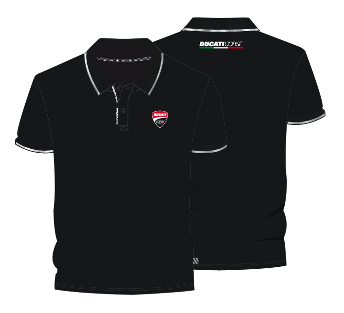 DUCATI COTTON BLACK POLO