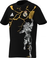 REAL MADRID AVENGERS JUNIOR BLACK T-SHIRT 2025-26