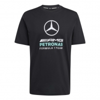 MERCEDES T-SHIRT NERA LOGO 2026