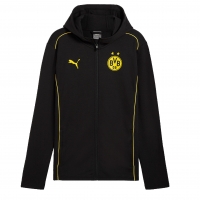 BORUSSIA DORTMUND HOODY FULL ZIP BLACK SWEAT 2024-25