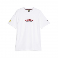 FERRARI GRAPHIC WHITE T-SHIRT 2023