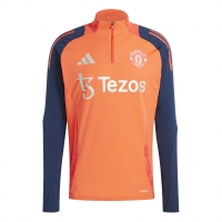 MANCHESTER UNITED FELPA ALLENAMENTO ARANCIO 1/4 ZIP 2023-24