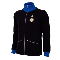 FC INTER FELPA ZIP NERA RETRO VINTAGE 1960