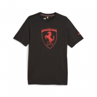 FERRARI SHIELD BLACK T-SHIRT 2023