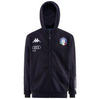 FISI ITALIA SCI FELPA CAPPUCCIO ZIP BLU 2019-20