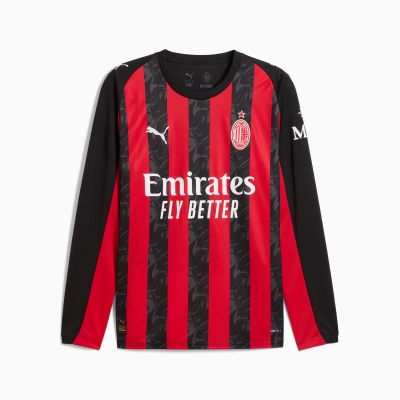 AC MILAN MAGLIA HOME MANICHE LUNGHE 2025-26