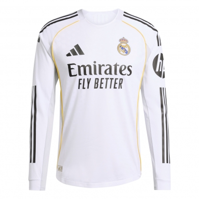 REAL MADRID HOME MATCH SHIRT LONG SLEEVES 2025-26