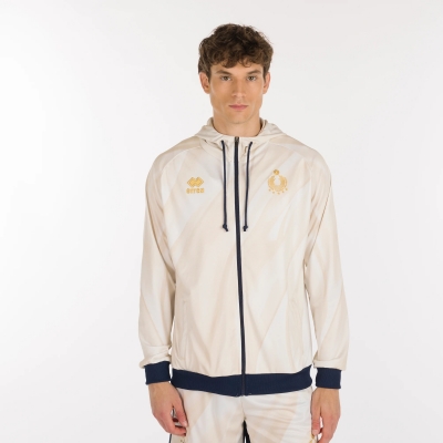 ITALY PALLAVOLO FULL ZIP HOODY IVORY JACKET