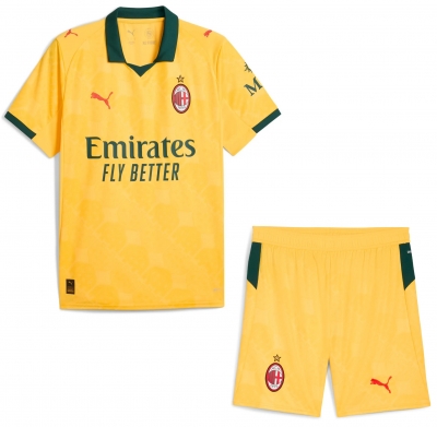 AC MILAN 3RD JUNIOR YELLOW KIT 2025-26