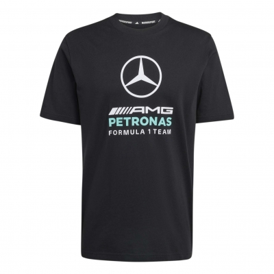 MERCEDES T-SHIRT NERA LOGO 2026