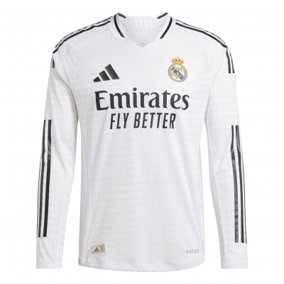 REAL MADRID MAGLIA AUTENTICA GARA HOME maniche lunghe 2024-25