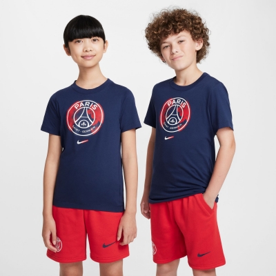 PSG T-SHIRT BAMBINO LOGO BLU 2024-25