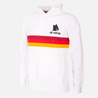 AS ROMA VINTAGE WHITE HOODED SWEATER