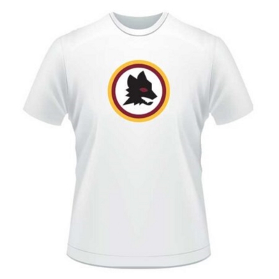 AS ROMA T-SHIRT LUPETTO BIANCA
