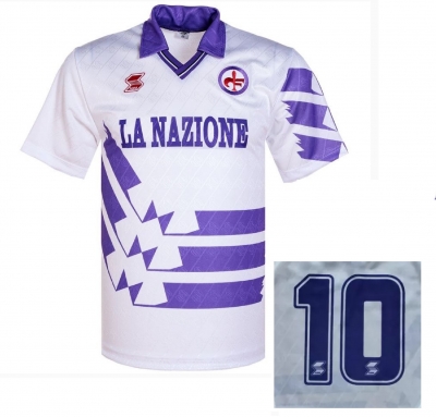 FIORENTINA BAGGIO AWAY VINTAGE SHIRT 1990-91